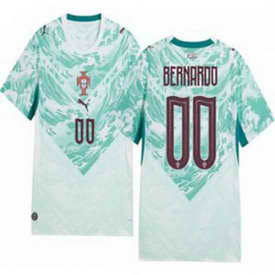 Youth 00 Portugal Replica Custom Long Sleeve Away Jersey   1